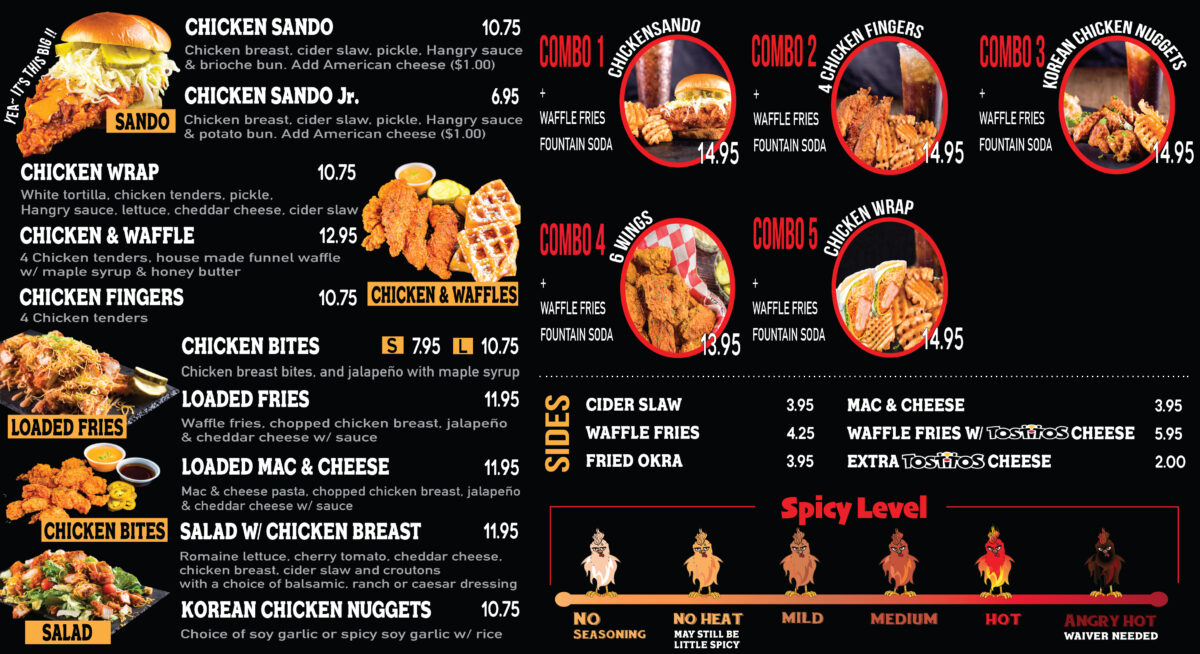 Our Menu Hangry Joes Hot Chicken